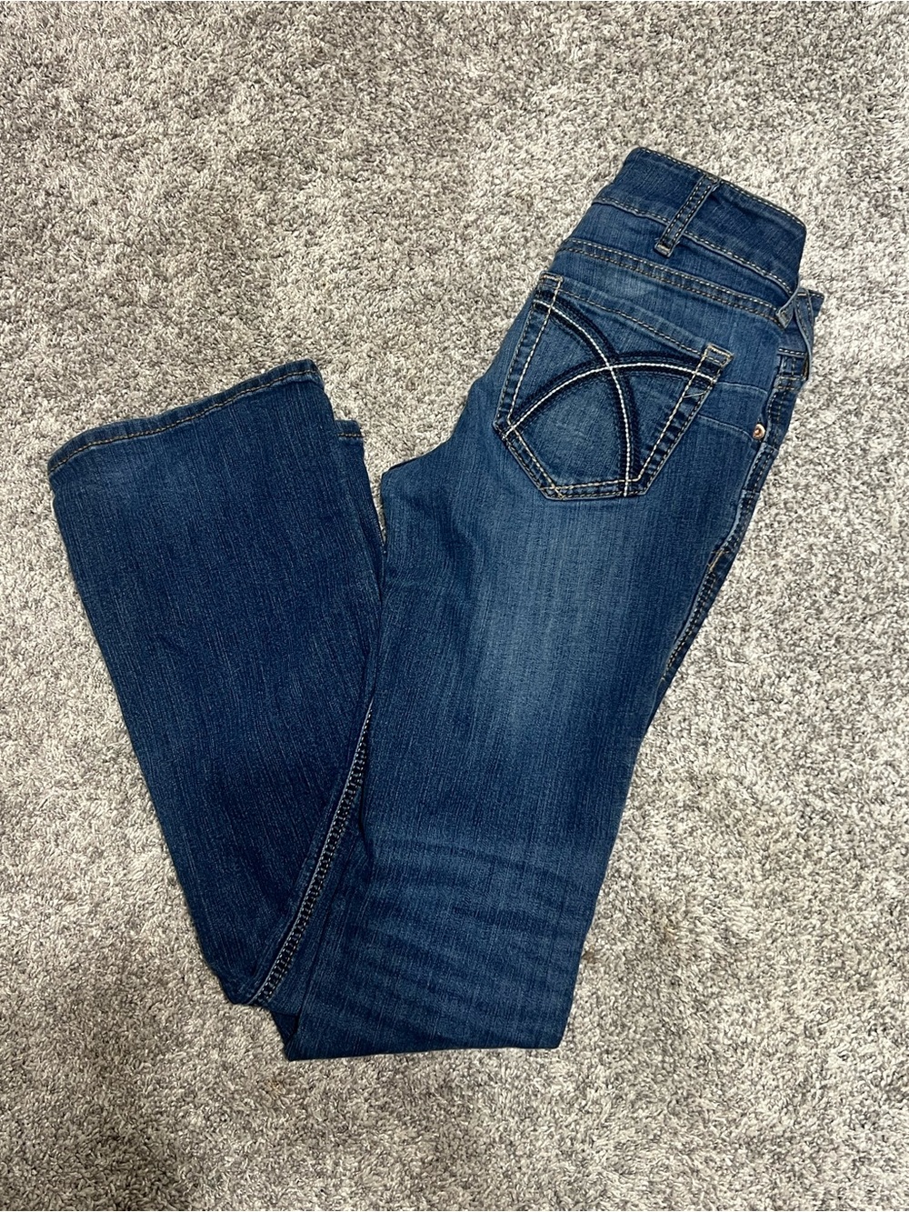 Ariat Women's Boot-Cut Dark Blue Denim Jeans